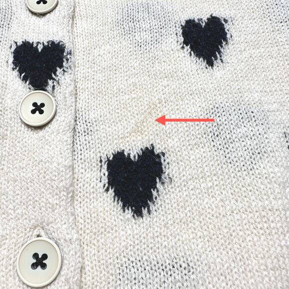 Moth Anthropologie | Women | Alpaca Wool Blend Heart Open Knit Cardigan | Medium - Picture 11 of 11